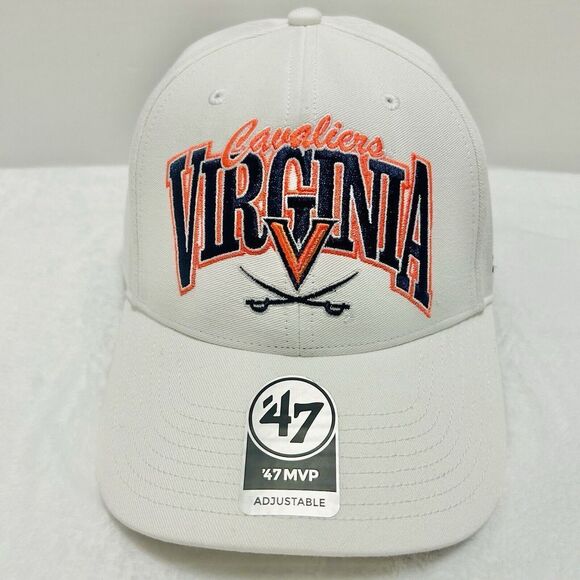 '47 Brand Virginia Cavaliers Keystone MVP Snapback‎ Hat Cap Adjustable White - Picture 2 of 6